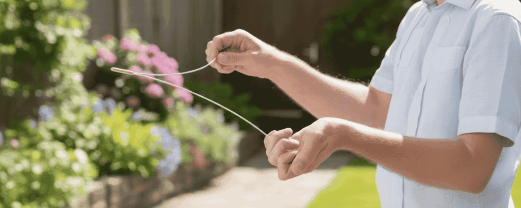 géobiologue en train de faire une analyse